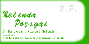 melinda pozsgai business card